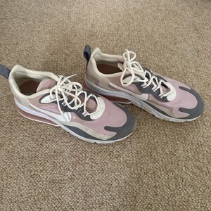 Stylish Nike Pink and Gray Sneakers